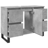 Bathroom Sink Cabinet Concrete Grey 80x33x60 cm Engineered Wood 857237