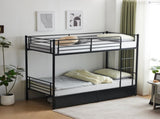 Twin Over Twin Bunk Bed with Two Storage Drawers & Full-Length Guard Rail, Heavy Duty Metal Bunk Bed 46245523