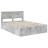 Bed Frame Concrete Grey 150 x 200 cm Engineered Wood 3408658