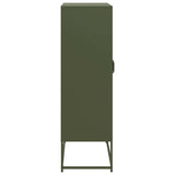Highboard Olive Green 68x39x123 cm Steel 853360