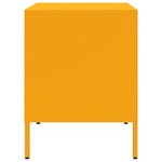 ZNTS Bedside Cabinet Mustard Yellow 36x39x50.5 cm Steel 842916