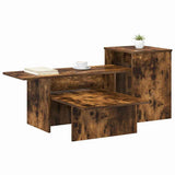 Console Table Smoked Oak 91.5 x 35 x 38.5 cm Engineered Wood 891164