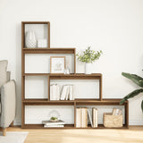 Room Divider Bookcase 4-Tier Artisan Oak 143.5x29x143.5 cm Engineered Wood 858002