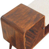 Boucle Carved Chestnut Telephone Table IN3678