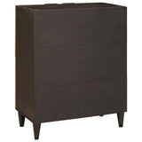 Side Cabinet Black and Gold 60 x 33.5 x 75 cm Solid Mango Wood 4017854