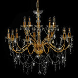 Chandelier 2-layer Golden 15 x E14 Bulbs 281613