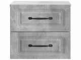 Wall-Mounted Bedside Cabinet with Drawer 2 pcs Concrete Grey 899322