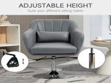 Swivel Microfibre Accent Chair for Living Room Contemporary Vanity Armchair with Adjustable Height T3398P329611