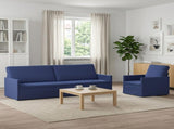 Sofa Set 2 pcs Police Blue Velvet 3433241