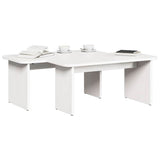 Coffee Table 2 pcs White Solid pine wood 873524