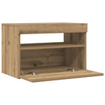 ZNTS TV Cabinet with LED Lights Artisan Oak 60x35x40 cm Engineered Wood 856311