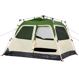 ZNTS Camping Tent Dome 4-Person Green Quick Release 4004230