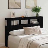 LED Headboard Black Oak 160 x 18.5 x 103.5 cm Engineered Wood 862213