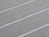 Boat Mat Striped Light Grey and White 240 x 90 cm EVA 42046770