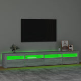 TV Cabinet with LED Lights Grey Sonoma 240x35x40 cm 3152768