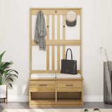 Hall Tree SANDNES 87x40x159.5cm Solid Wood Pine 4010491