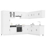 14 Piece Kitchen Cabinet Set "Kalmar" White Engineered Wood 3314971