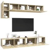 5 Piece TV Cabinet Set Sonoma Oak Engineered Wood 3079009