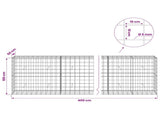 Gabion with 5 mm Wire and 10x10 cm Mesh 400x50x100 cm 3465218