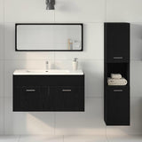 Bathroom Furniture Set 3 pcs Black Oak 60 x 38.5 x 46 cm 3334326