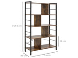 Industrial Storage Unit, 5 Tiers Bookcase with Open Compartments for Office Living Room, Bedroom, T3398P344186