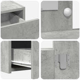 Dressing Table with Drawer Grey 83 x 40 x 70 cm Engineered Wood 865229