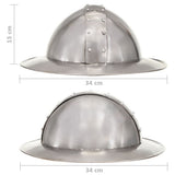 Medieval Knight Helmet Antique Replica LARP Silver Steel 286213
