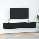 TV Cabinets 2 pcs Black Oak 80x31x25.5 cm Engineered Wood 861511