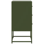 ZNTS Bedside Cabinet Olive Green 36x39x78 cm Steel 846586