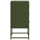 ZNTS Bedside Cabinet Olive Green 36x39x78 cm Steel 846586