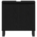 Bathroom Furniture Set with Door 3 pcs Black 30 x 30 x 190 cm 3333100
