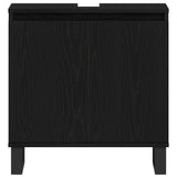 Bathroom Furniture Set with Door 3 pcs Black 30 x 30 x 190 cm 3333100