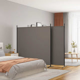 4-Panel Room Divider Anthracite 698x180 cm Fabric 350284