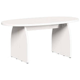 Coffee Table White 80 x 40 x 35 cm Solid Pine Wood 873533