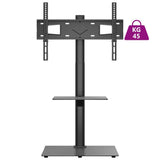 Corner TV Stand 2-Tiers for 32-65 Inch Black 379566