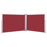 Retractable Side Awning Red 100x1000 cm 48477