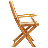 Folding Chairs 4 pcs Beige Solid Wood Acacia 3214571
