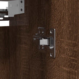 Bathroom Wall Cabinet with Mirror Brown Oak 60x21x60 cm 861901