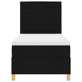 Box Spring Bed with Headboard Black 100 x 200 cm Fabric 3339520