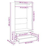 Wardrobe Sonoma Oak 100x50x200 cm Engineered Wood 800606