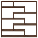 ZNTS Wall Cube Shelf 7 Compartments Brown Oak Engineered Wood 860028