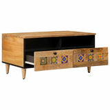 Coffee Table Natural 80 x 54 x 40 cm Solid Mango Wood 4018273