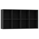 Book Cabinet Black Engineered Wood 66 x 30 x 130 cm Book Cabinet 800154
