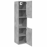 Bathroom Hanging Cabinet Concrete Grey 30x30x130 cm Engineered Wood 856220