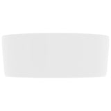 Luxury Wash Basin Round Matt White 40x15 cm Ceramic 147009