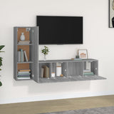 3 Piece TV Cabinet Set Grey Sonoma Engineered Wood 3120258