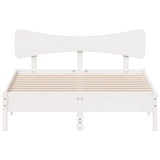 Bed Frame without Mattress White 120x190 cm Small Double Solid Wood Pine 3328251