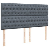 Box Spring Bed with Mattress Dark Grey 200x200 cm Velvet 3291009