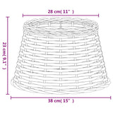 Lamp Shade White 38x23 cm Wicker 364384