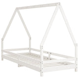 Kids Bed Frame White 90x200 cm Solid Wood Pine 834484